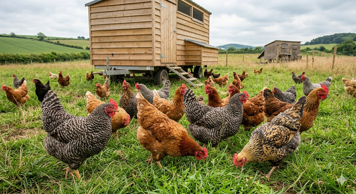 Free-range poultry operation